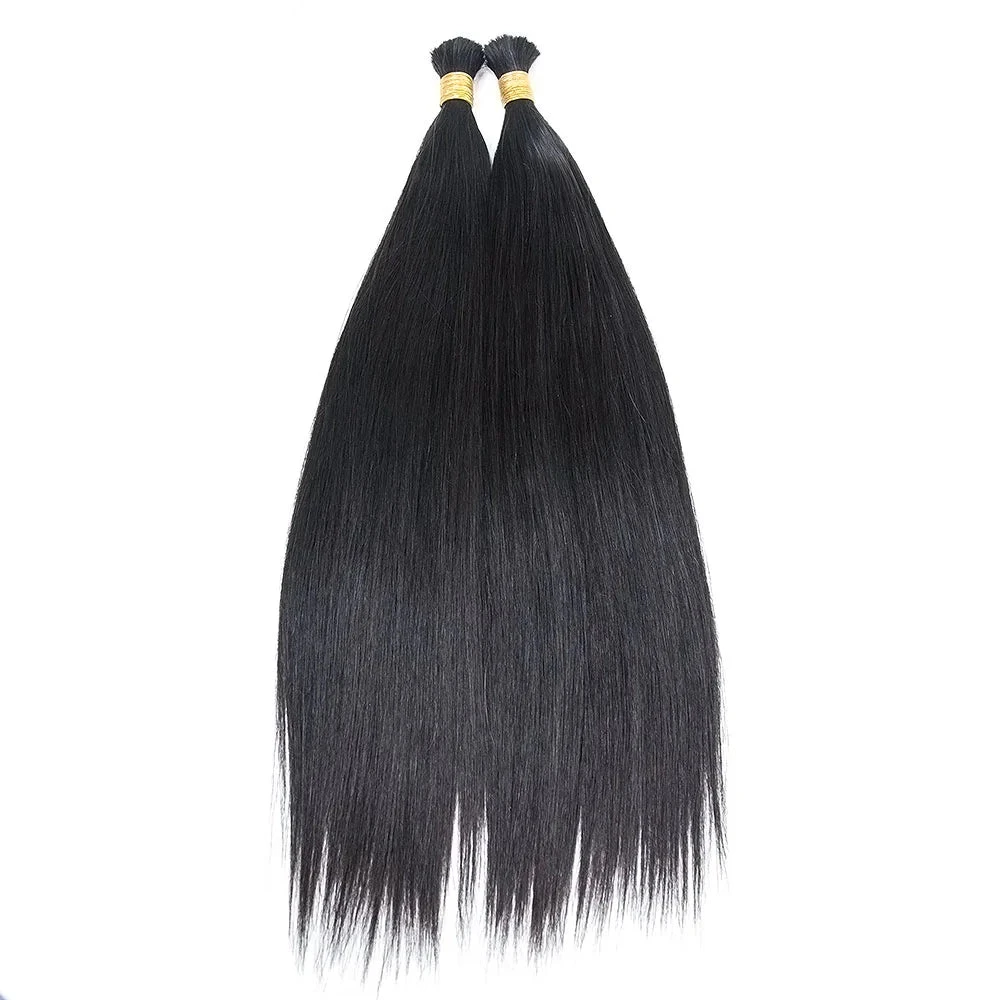 Double Drawn Burmese Silky Straight Human Braiding Hair 7 Double Drawn Burmese Silky Straight Human Braiding Hair - Image 5