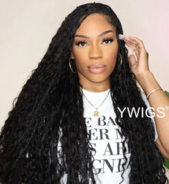 Crochet Boho Box Braids With Human Hair Curls -Hot Lingerie Hub 30inches Human Hair Crochet Box Braids Installed f5f8682e 8bc9 4818 8b56 7c11ed283593