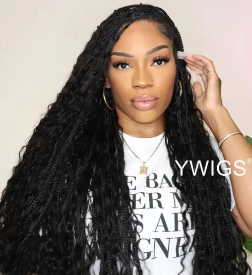 Crochet Boho Box Braids With Human Hair Curls -Hot Lingerie Hub 30inches Human Hair Crochet Box Braids Installed f5f8682e 8bc9 4818 8b56 7c11ed283593