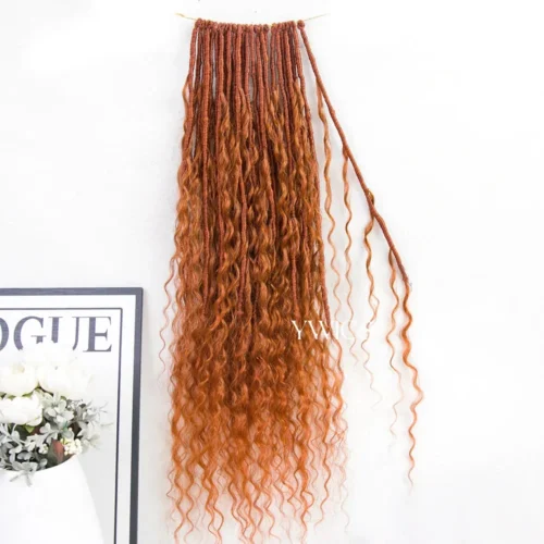 #350 Solid Ginger Crochet Boho Locs With Human Hair Curls 16 #350 Solid Ginger Crochet Boho Locs With Human Hair Curls -Hot Lingerie Hub 350 Solid Ginger Crochet Boho Locs with Human Hair Curls
