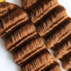 #30 Light Brown Deep Wave Bulk Hair Extensions For Braiding 13 #30 Light Brown Deep Wave Bulk Hair Extensions For Braiding -Hot Lingerie Hub 3 Dark Brown Deep Wave BulkHair Extensions