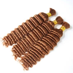#30 Light Brown Deep Wave Bulk Hair Extensions For Braiding 9 #30 Light Brown Deep Wave Bulk Hair Extensions For Braiding -Hot Lingerie Hub 3 Dark Brown Deep Wave BulkHair Extensions for Braiding