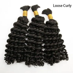 Wholesale - Boho Human Hair Bulk For Braiding (Price For 1 Bundle) 14 Wholesale - Boho Human Hair Bulk For Braiding (Price For 1 Bundle) -Hot Lingerie Hub 3bundlesofloosecurlybohohumanhairbulk