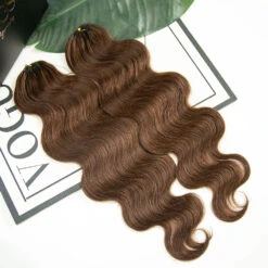 #4 Medium Brown Body Wave Human Crochet Hair