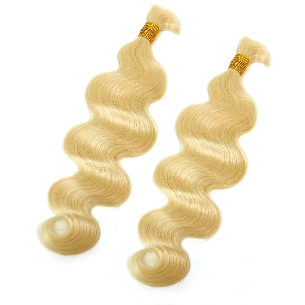 #613 Platinum Blonde Body Wave Bulk Human Braiding Hair 7 #613 Platinum Blonde Body Wave Bulk Human Braiding Hair - Image 5