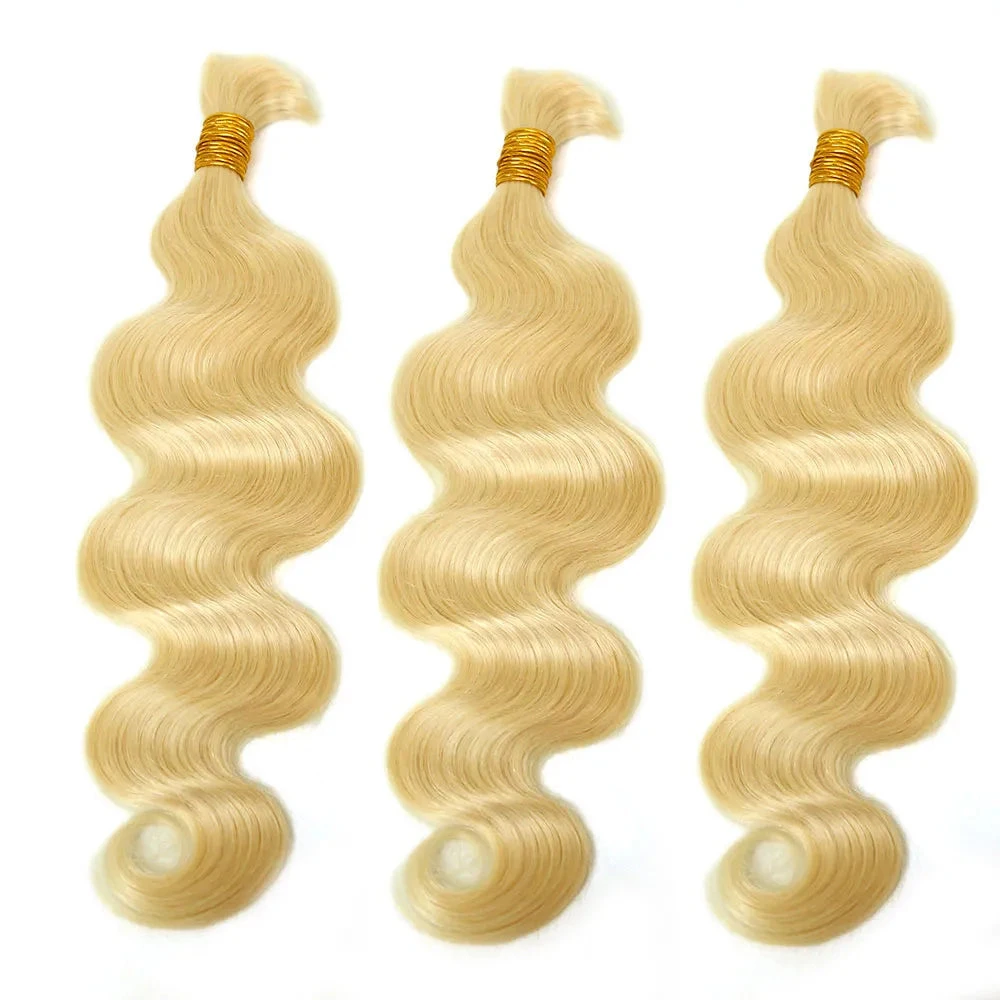 #613 Platinum Blonde Body Wave Bulk Human Braiding Hair 6 #613 Platinum Blonde Body Wave Bulk Human Braiding Hair - Image 4