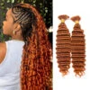 #350 Flaming Ginger Deep Wave Bulk Hair Extensions For Braiding 1 #350 Flaming Ginger Deep Wave Bulk Hair Extensions For Braiding -Hot Lingerie Hub Boho Braided Mohawk with Ginger Hair Bulk