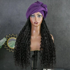 💥Flash Sale | Grab & Go Braids Band Wig Boho Style With Human Hair Curls 32 💥Flash Sale | Grab & Go Braids Band Wig Boho Style With Human Hair Curls -Hot Lingerie Hub Braids Band for Black Girl
