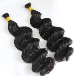 Double Drawn Burmese Loose Wave Human Braiding Hair -Hot Lingerie Hub Burmese Hair Loose Wave Braid Human Hair 3