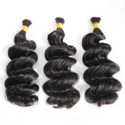 Double Drawn Burmese Loose Wave Human Braiding Hair -Hot Lingerie Hub Burmese Hair Loose Wave Braid Human Hair 4