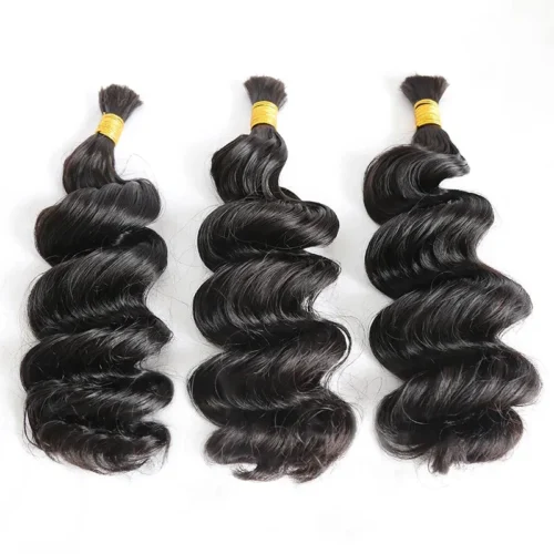 Double Drawn Burmese Loose Wave Human Braiding Hair 14 Double Drawn Burmese Loose Wave Human Braiding Hair -Hot Lingerie Hub Burmese Hair Loose Wave Braid Human Hair 4