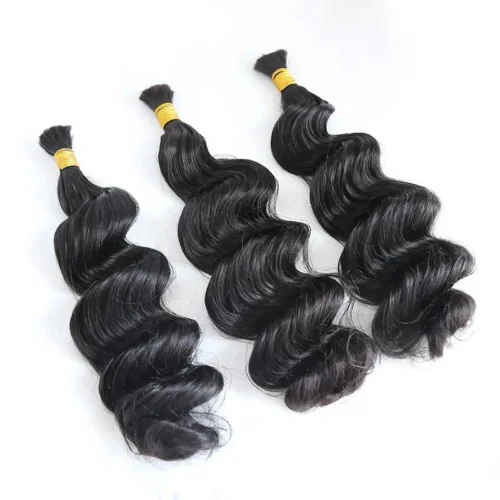Double Drawn Burmese Loose Wave Human Braiding Hair 15 Double Drawn Burmese Loose Wave Human Braiding Hair -Hot Lingerie Hub Burmese Hair Loose Wave Braid Human Hair 5