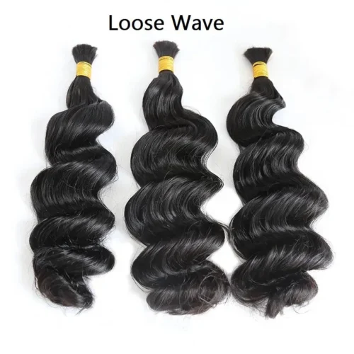 Wholesale - Double Drawn Burmese Hair Bulk Braiding Hair (Price For 1 Bundle) -Hot Lingerie Hub Burmese Hair Loose Wave Braid Human Hair double drawn