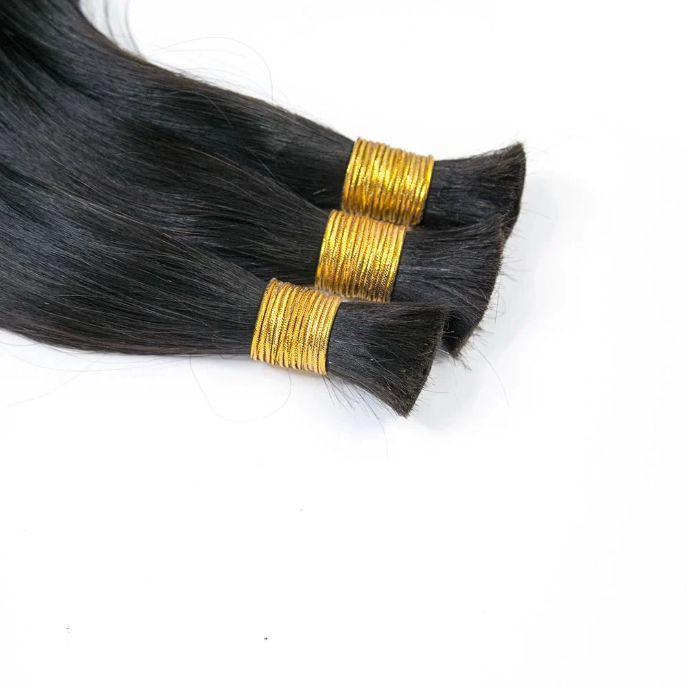 Double Drawn Burmese Silky Straight Human Braiding Hair 5 Double Drawn Burmese Silky Straight Human Braiding Hair - Image 3