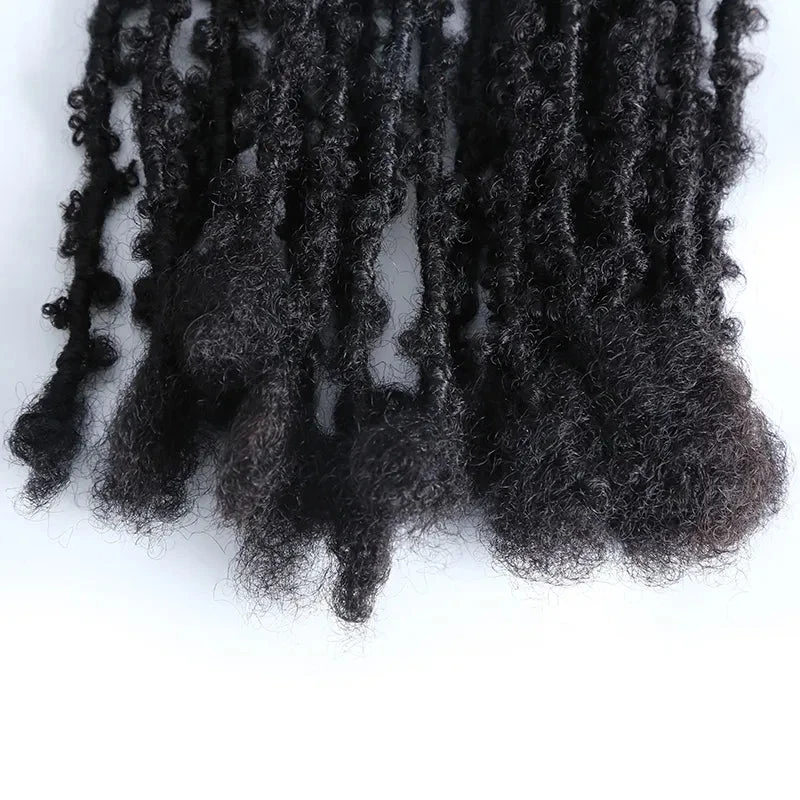 Butterfly Distressed Boho Loc Extensions Human Hair - Natural Black #1B 12 Butterfly Distressed Boho Loc Extensions Human Hair - Natural Black #1B - Image 10