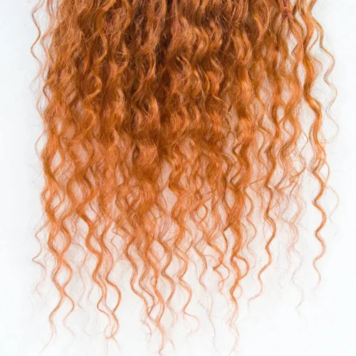 #350 Solid Ginger Crochet Boho Locs With Human Hair Curls 20 #350 Solid Ginger Crochet Boho Locs With Human Hair Curls -Hot Lingerie Hub Color 350 Ginger Crochet Boho Locs with Human Hair Curls