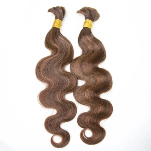 #4/#30 Mix Color Blend Body Wave Bulk Human Braiding Hair -Hot Lingerie Hub Color 4 Color 30 Mix Color Blend Body Wave Bulk Human Braiding Hair
