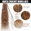 Pre-looped Light Auburn Human Hair Crochet Boho Locs With Body Wave Curls 2 Pre-looped Light Auburn Human Hair Crochet Boho Locs With Body Wave Curls -Hot Lingerie Hub Crochet Boho Locs With Curls