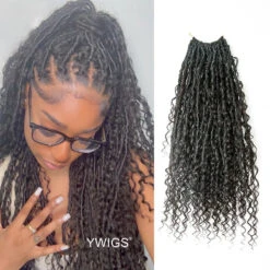 Pre-looped Crochet Boho Locs With Human Hair Curls -Hot Lingerie Hub Crochet Boho locs full of human curls