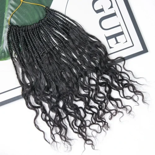 Crochet Boho Box Braids With Human Hair Curls -Hot Lingerie Hub Crochet Box Braids 10Inch with Human Hair Curls