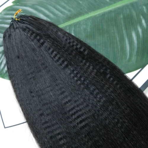 Yaki Straight Human Crochet Hair -Hot Lingerie Hub Crochet Hair Extensions Pre Separated Knotless Human Hair Yaki Straight