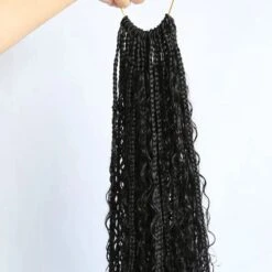 Crochet Boho Box Braids With Human Hair Curls -Hot Lingerie Hub CrochetBohoBoxBraids