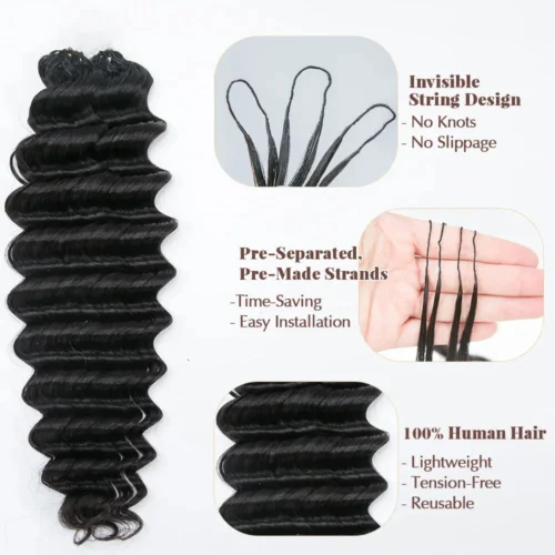 Human Crochet Hair Deep Wave -Hot Lingerie Hub Deep Wave Crochet Hair Human Hair 1