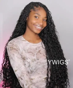 Crochet Boho Box Braids With Human Hair Curls -Hot Lingerie Hub Deep Wave Human Hair Crochet Box Braids Installed fcb99471 8e84 4fb6 89b7 563df287894b