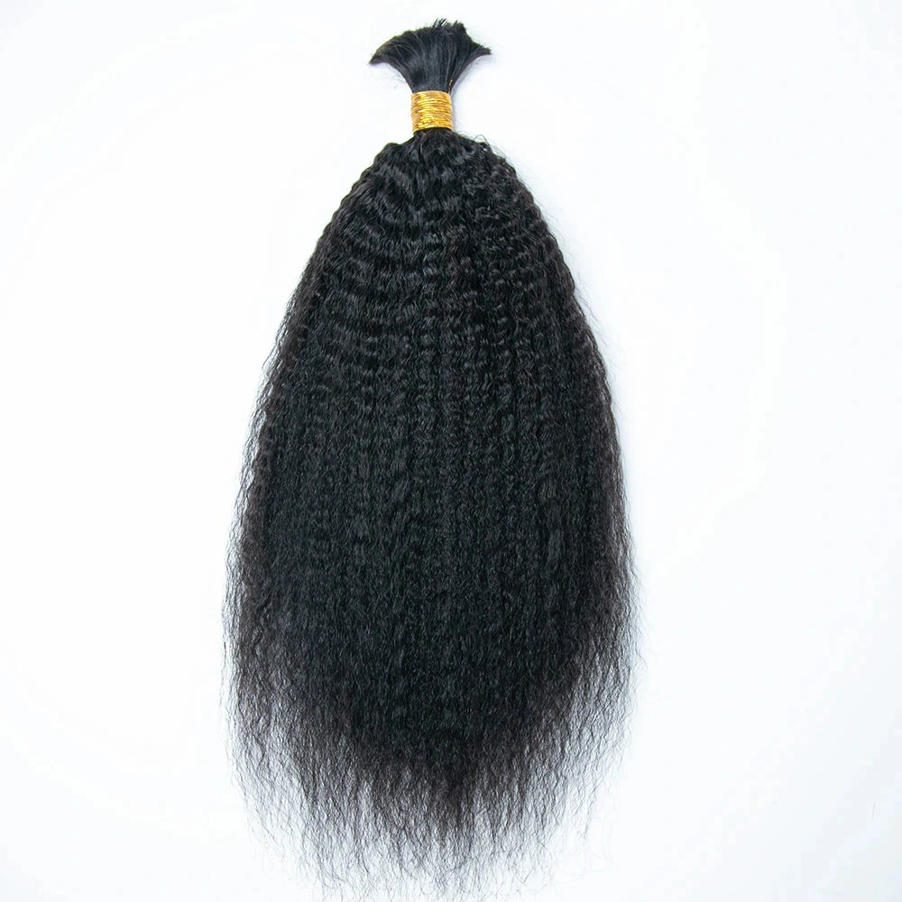 Double Drawn Burmese Kinky Straight Human Hair Bulk 8 Double Drawn Burmese Kinky Straight Human Hair Bulk - Image 6