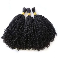 Double Drawn Burmese Multi-Textured Kinky Curly Human Braiding Hair