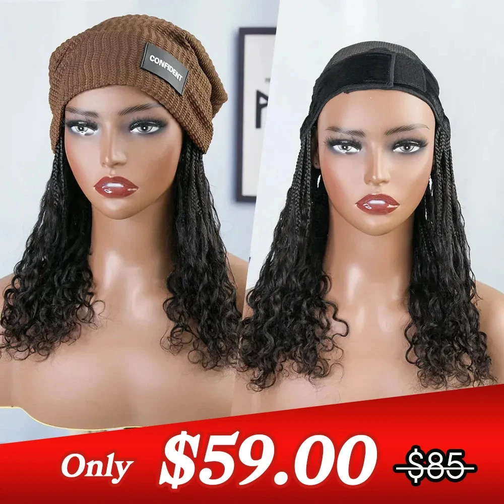 💥Flash Sale | Grab & Go Braids Band Wig Boho Style With Human Hair Curls 6 💥Flash Sale | Grab & Go Braids Band Wig Boho Style With Human Hair Curls - Image 4