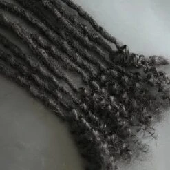 Human Hair Loc Extensions With Curly Ends- Natural Black #1B 16 Human Hair Loc Extensions With Curly Ends- Natural Black #1B -Hot Lingerie Hub GoddessLocs