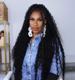 Crochet Boho Box Braids With Human Hair Curls -Hot Lingerie Hub Goddesslookwithpre braidedbohoboxbraids