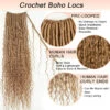 #27 Honey Blonde Pre-looped Crochet Boho Locs With Human Hair Curls 2 #27 Honey Blonde Pre-looped Crochet Boho Locs With Human Hair Curls -Hot Lingerie Hub Honey Blonde Pre looped Crochet Boho Locs with human hair curls