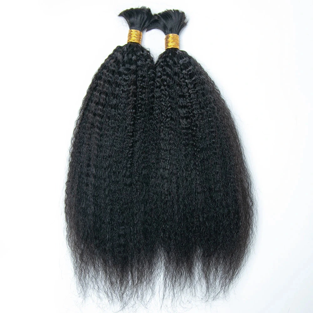 Double Drawn Burmese Kinky Straight Human Hair Bulk 6 Double Drawn Burmese Kinky Straight Human Hair Bulk - Image 4