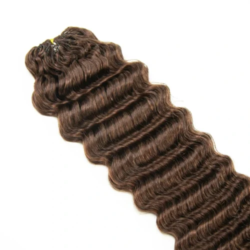 #4 Medium Brown Deep Wave Human Crochet Hair -Hot Lingerie Hub Human Crochet Hair Deep Wave 4 Medium Brown for Fashion Woman