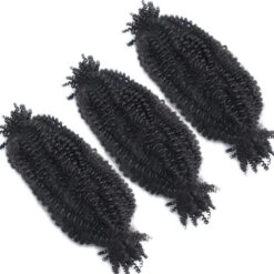Human Hair Spring Twist Hair Extensions -Hot Lingerie Hub Human Hair Springy Afro Twist Hair