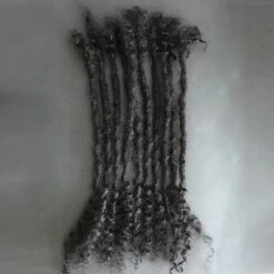 Human Hair Loc Extensions With Curly Ends- Natural Black #1B 17 Human Hair Loc Extensions With Curly Ends- Natural Black #1B -Hot Lingerie Hub HumanHairGoddessLocExtensionswithCurlyTips