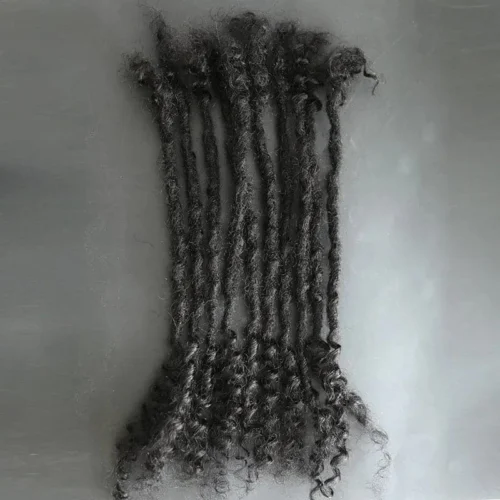 Human Hair Loc Extensions With Curly Ends- Natural Black #1B -Hot Lingerie Hub HumanHairGoddessLocExtensionswithCurlyTips