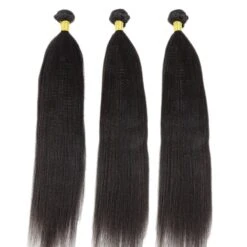 Light Yaki Human Hair Bundles Natural Color