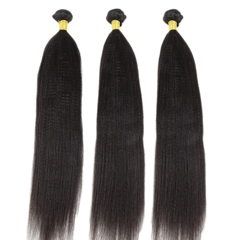 Light Yaki Human Hair Bundles Natural Color 3 Light Yaki Human Hair Bundles Natural Color