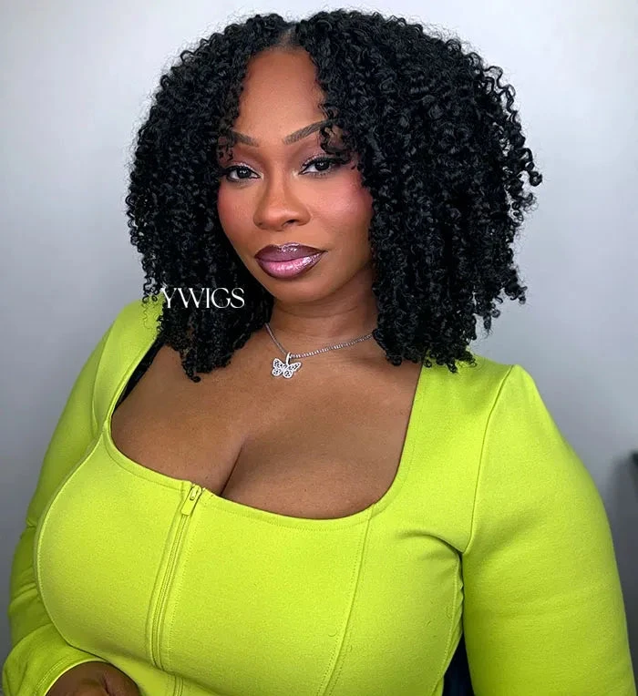 Multi-Textured Kinky Curly Crochet Hair Extensions Human Hair 12 Multi-Textured Kinky Curly Crochet Hair Extensions Human Hair - Image 10