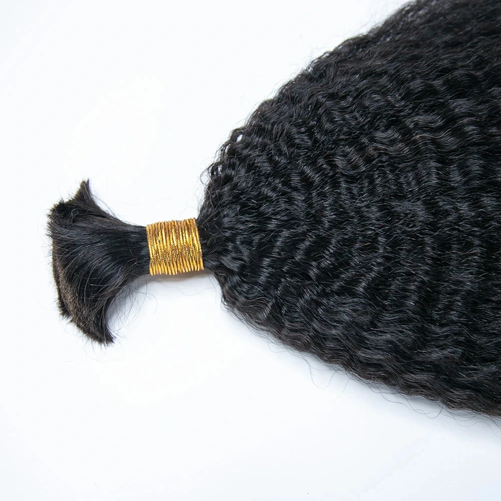 Double Drawn Burmese Kinky Straight Human Hair Bulk 9 Double Drawn Burmese Kinky Straight Human Hair Bulk - Image 7