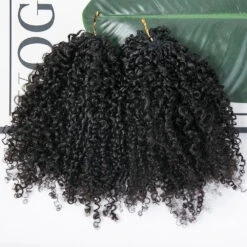 Multi-Textured Kinky Curly Crochet Hair Extensions Human Hair