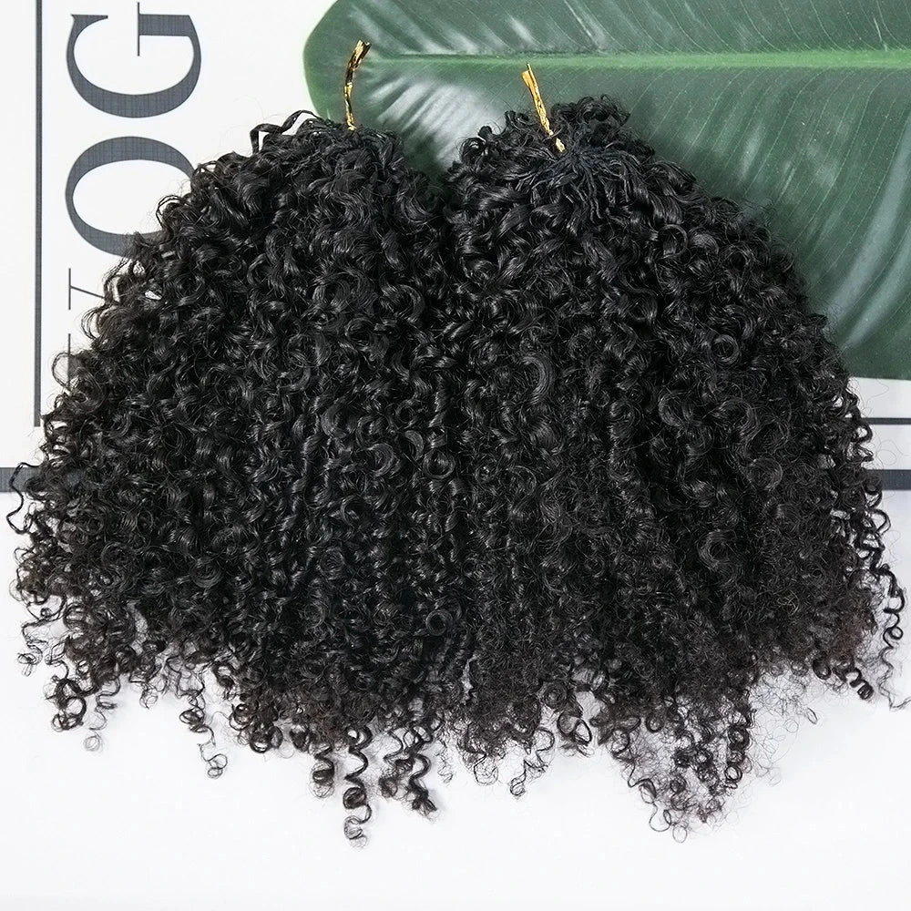 Multi-Textured Kinky Curly Crochet Hair Extensions Human Hair 3 Multi-Textured Kinky Curly Crochet Hair Extensions Human Hair