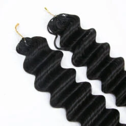 Human Crochet Hair Deep Wave -Hot Lingerie Hub Knotless Pre Separated Crochet Hair Extensions Deep Wave Human Hair