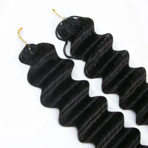 Human Crochet Hair Deep Wave -Hot Lingerie Hub Knotless Pre Separated Crochet Hair Extensions Deep Wave Human Hair