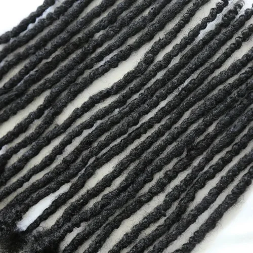 Textured Dreadlock Extensions Human Hair - Natural Black #1B -Hot Lingerie Hub LocExtensionsHumanHairforWomen
