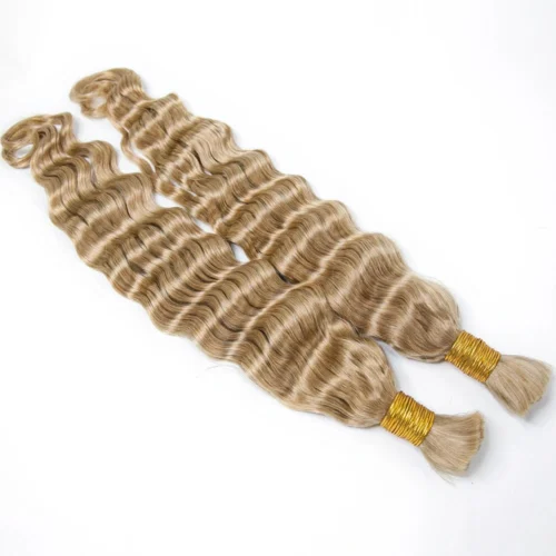 #27 Honey Blonde Loose Deep Wave Bulk Hair Extensions For Braiding -Hot Lingerie Hub Loose Deep Wave Bulk Hair Extensions for Braiding
