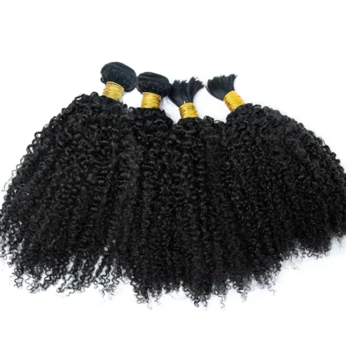 Half Braids Half Sew-In Combo Deal Multi-Textured Kinky Curly Natural Color